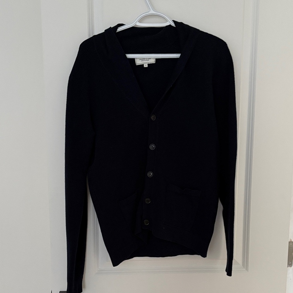 Frank & Oak Black Cardigan Sweater